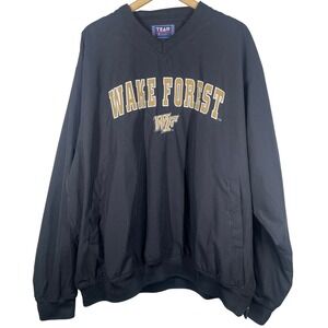 Wake Forest Black Windbreaker Pullover